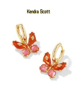 Bianca Butterfly Gold Huggie Earrings